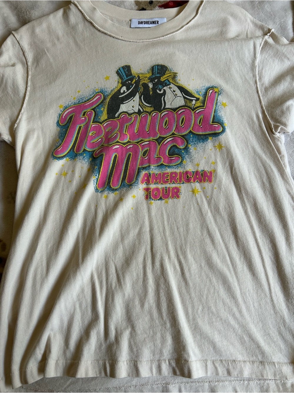 Daydreamer Cream Graphic Tee with Black Logo